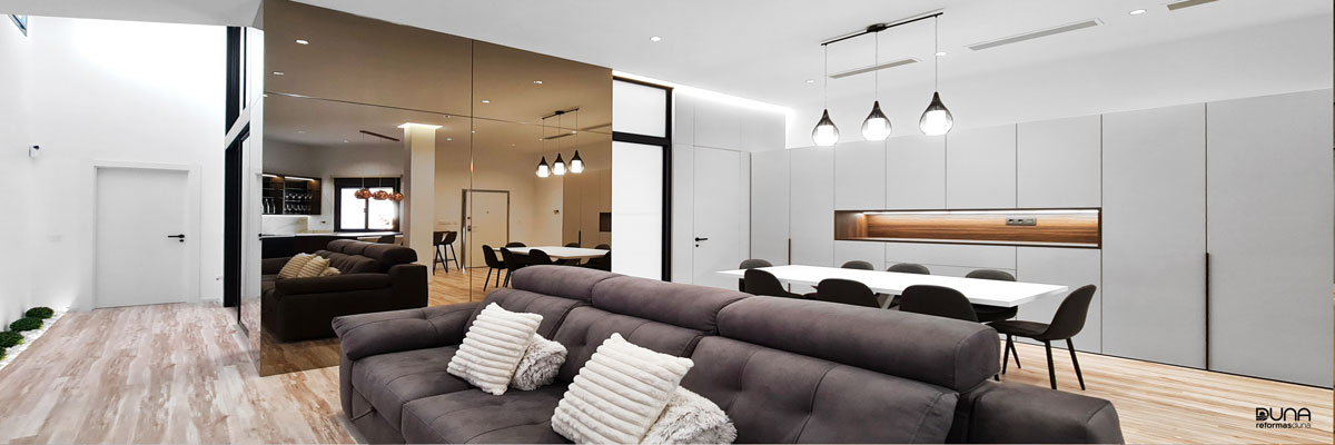 reforma almeria casa dormitorio salon sofa television moderno lujo estilo