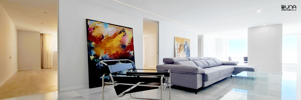 reforma almeria casa salon cuadro moderno lujo estilo